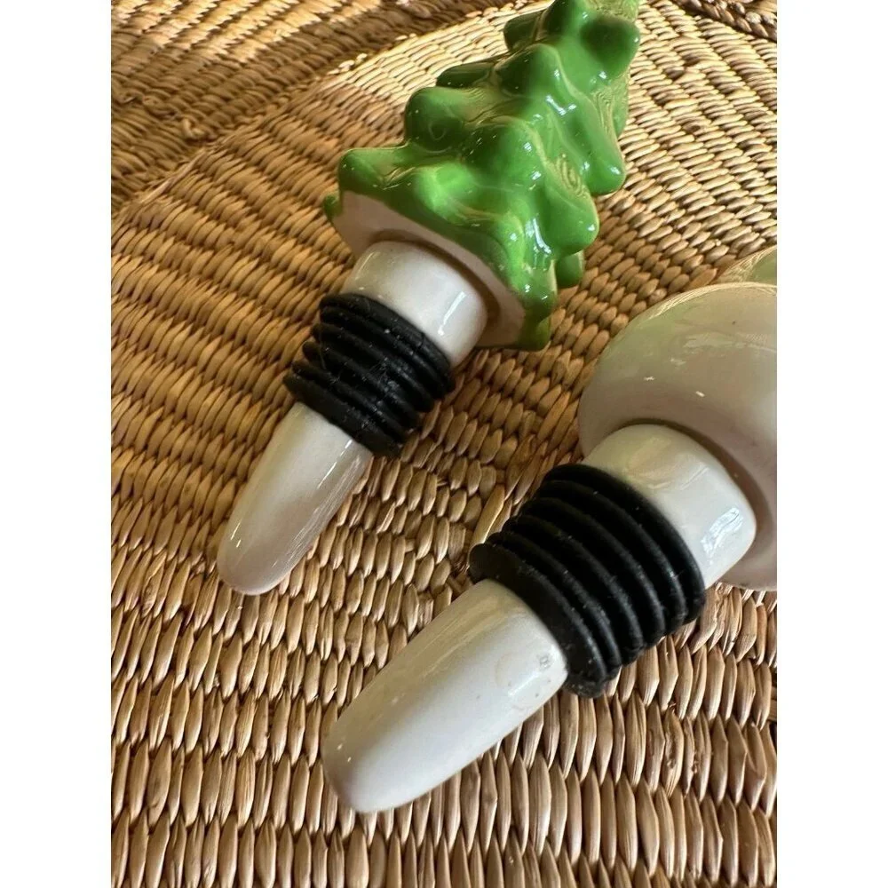 2 piece Target Christmas winter Wine bottle cork